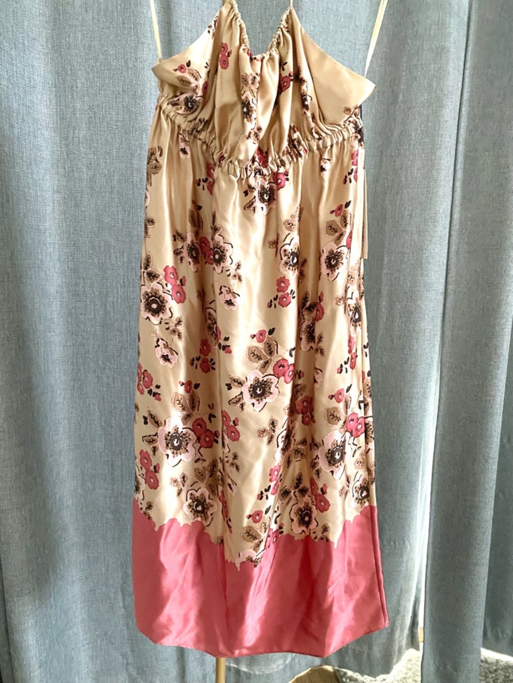 NWT Susana Monaco Sexy Slip Dress with Pink Floral Print